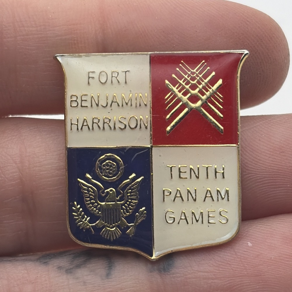 Tenth Pan Am Games Indianapolis 1987 Fort Benjamin Harrison Lapel Hat Pin